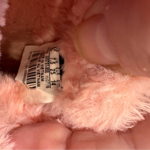 NEW! Nike Air Force 1 One Unisex Sneakers  (TD) Fuzzy Lined Pink Size 8C - Picture 10 of 11